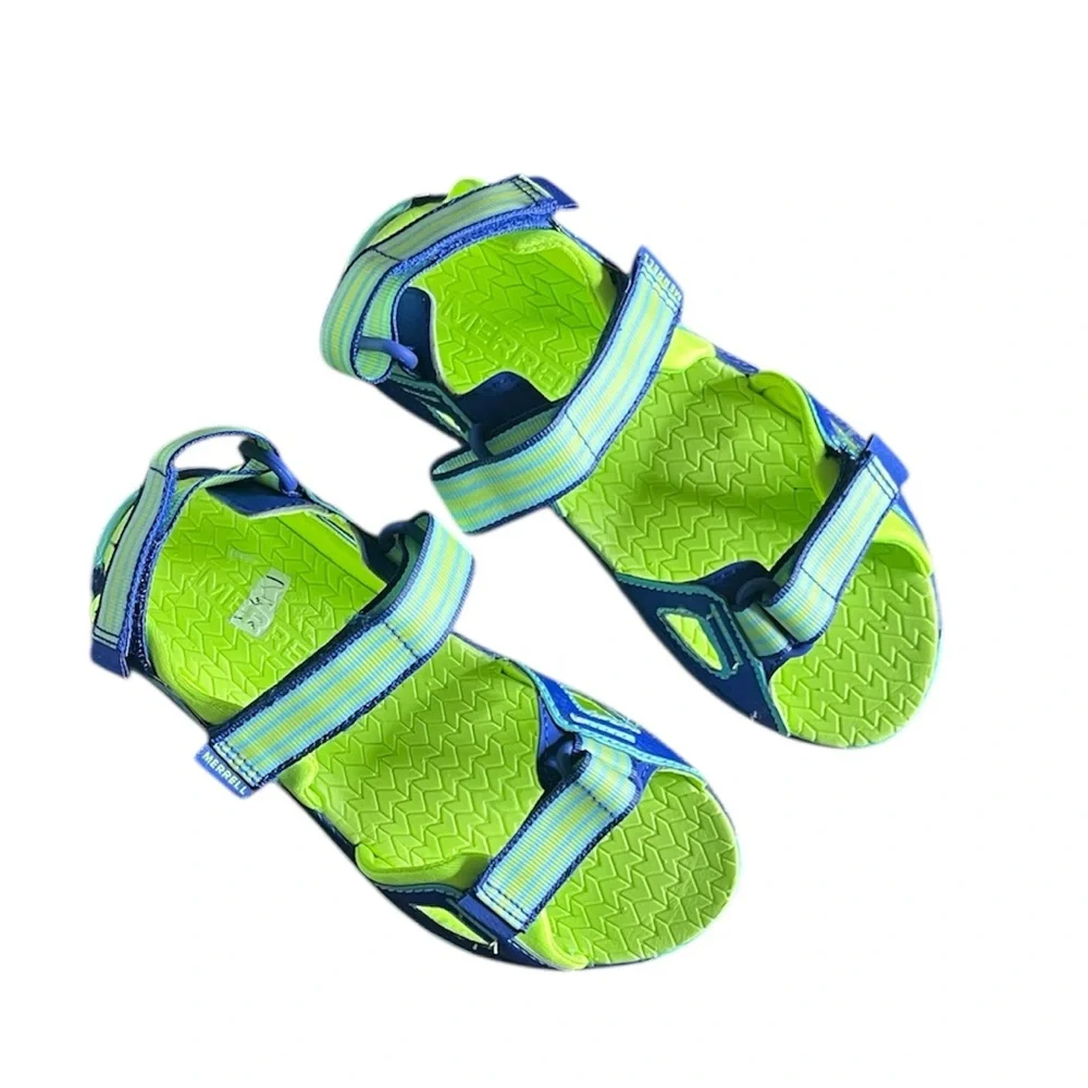 MERRELL Hidro blaze Kids Blue and Green Sandals Size 13